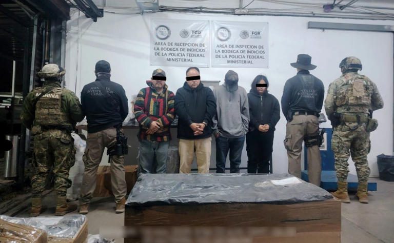 Caen nueve sospechosos implicados en alteraciones de automotores para el transporte de estupefacientes en Jalisco; decomisan cerca de tres toneladas de metanfetaminas y cannabis