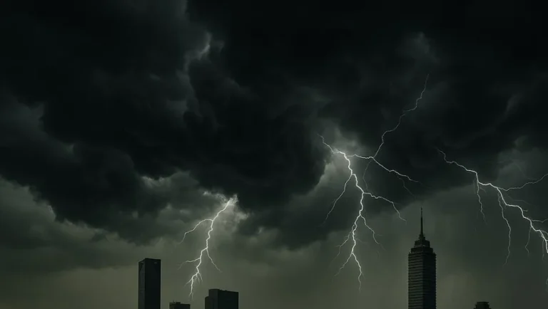 ¡Tormenta negra inexplicable invade redes! Bulo viral de huracán fantasma genera pánico masivo y SMN lo desmiente en caos climático