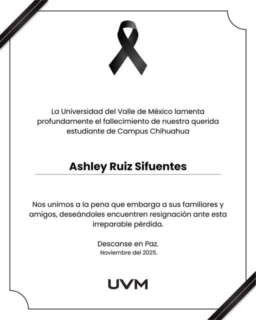 Estudiante de UVM Chihuahua asesinada a balazos tras salir de bar