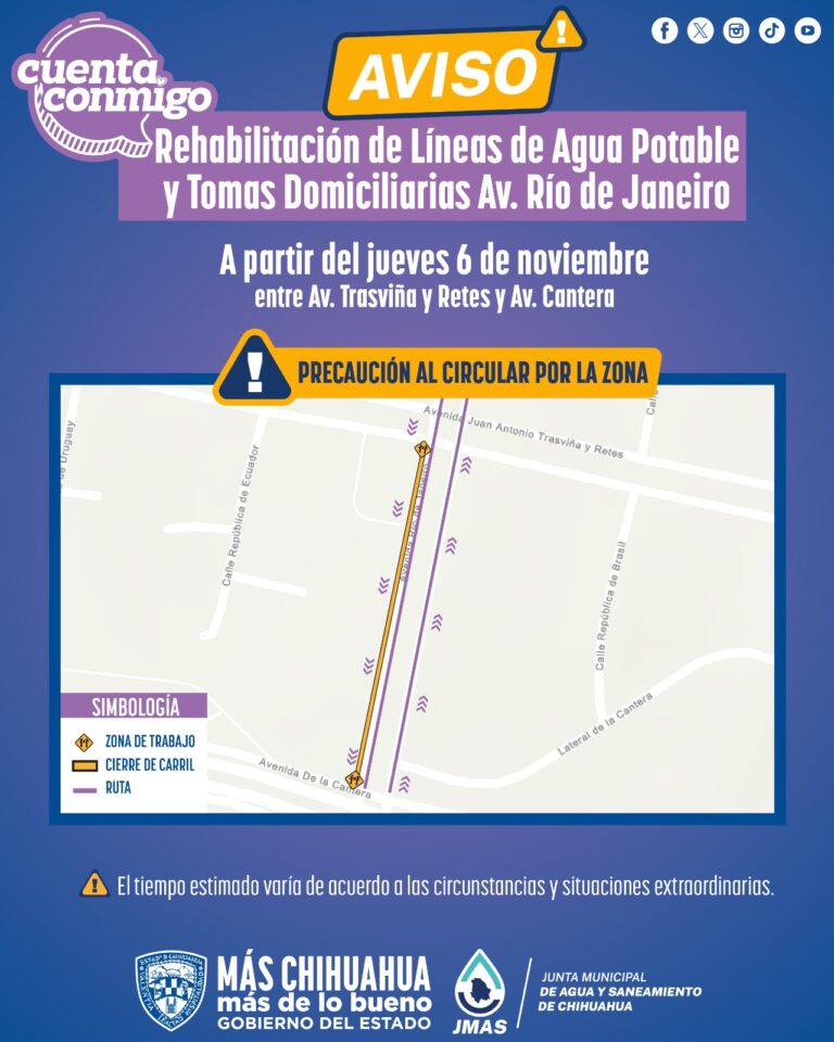 Rehabilita JMAS líneas de agua potable y tomas domiciliarias en colonia Panamericana