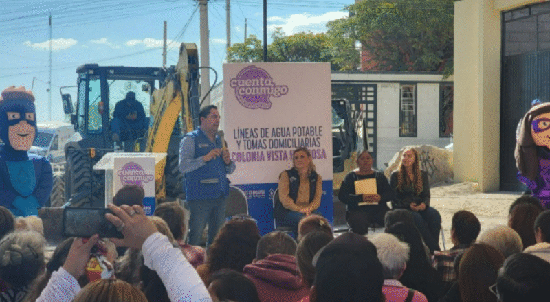 Maru Campos inaugura red de agua potable en la colonia Vista Hermosa