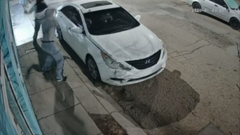 Video de daños a vehículo en avenida Arroyo San Jorge