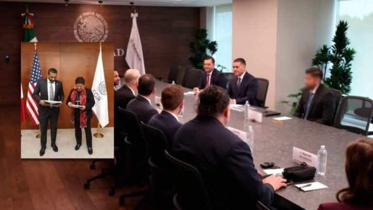 Se reúnen Harfuch y Godoy con el director del FBI para fortalecer la coordinación bilateral