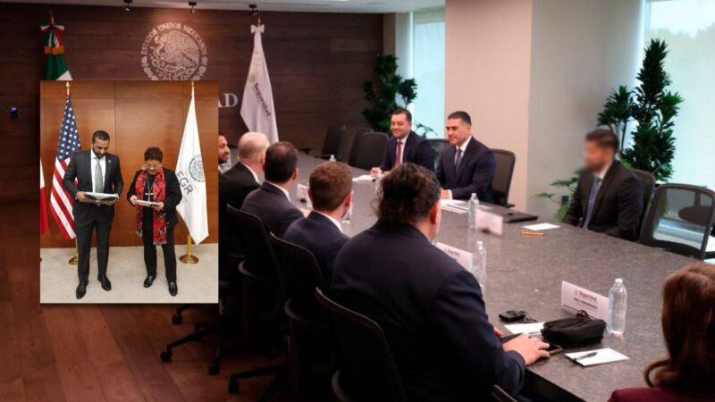 Se reúnen Harfuch y Godoy con el director del FBI para fortalecer la coordinación bilateral