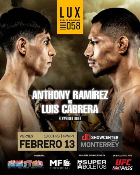 El chihuahuense Anthony Ramírez protagonizará una batalla épica en Lux Fight League