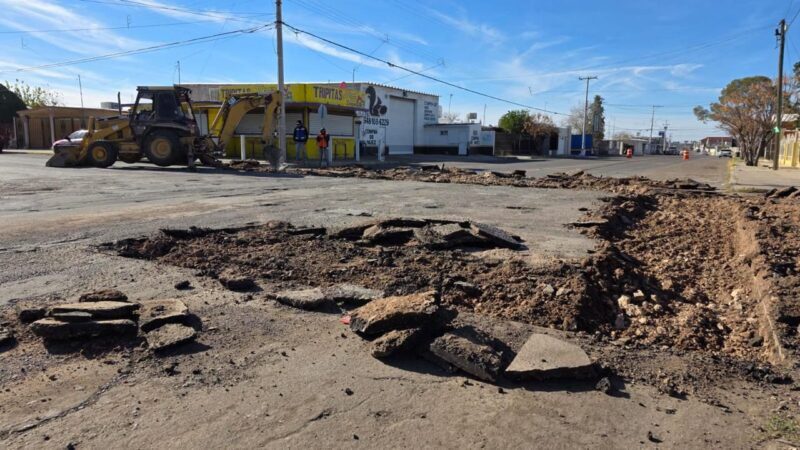 Inician trabajos de rehabilitación de concreto en cruces de Camargo; piden precaución