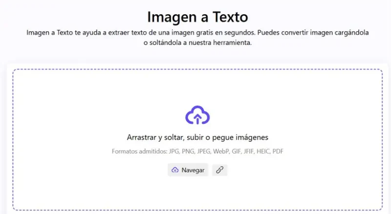 Herramienta en español para extraer texto de una imagen