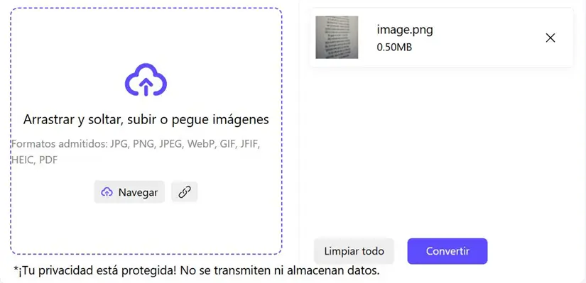 Salida de la herramienta: