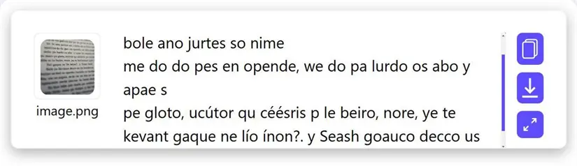 Como puedes ver en la imagen de arriba, Imagenatexto.io completó este desafío y extrajo todo el texto de la imagen borrosa.