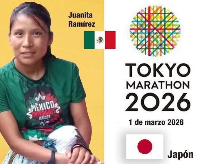 La rarámuri Juanita Ramírez correrá el próximo 1 de marzo; El maratón de Tokio, Japón