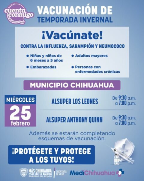 Abrirán centros de vacunación contra el sarampión en Chihuahua