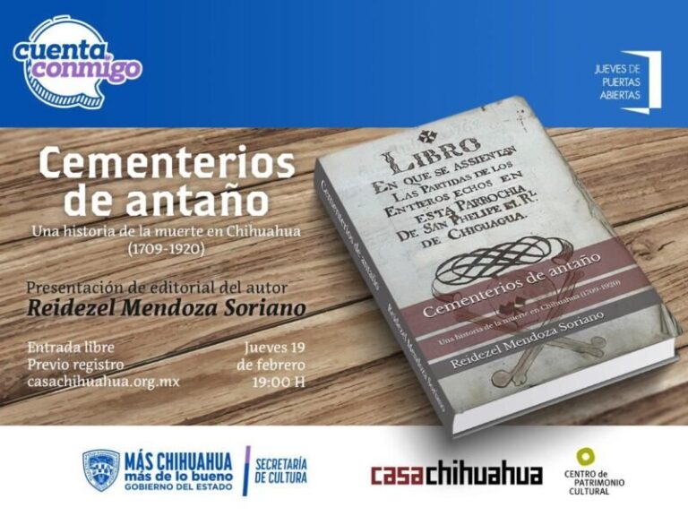 Presentarán en Casa Chihuahua el libro “Cementerios de Antaño” de Reidezel Mendoza