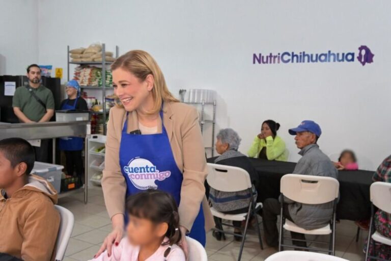 Maru Campos inaugura primer Comedor Comunitario en Meoqui; brindará más de 20 mil raciones de alimento al año