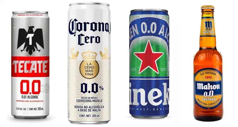 Cervezas que no contiene alcohol y están bajo el apartado 