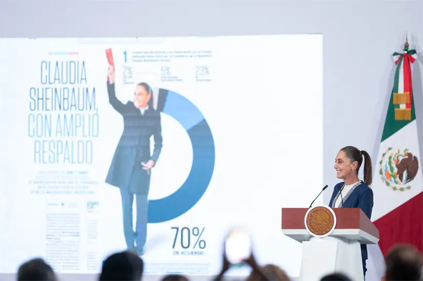 Claudia Sheinbaum durante La Mañanera de este miércoles 4 de febrero.