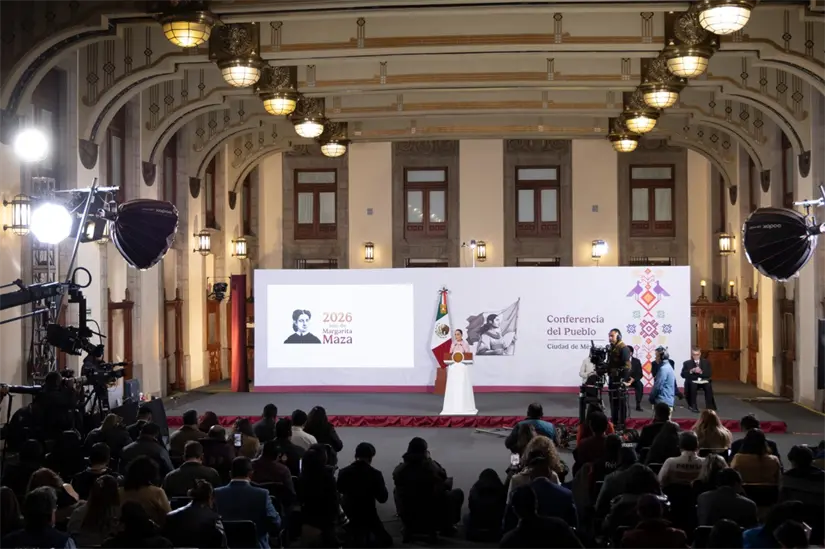 Claudia Sheinbaum, durante La Mañanera.