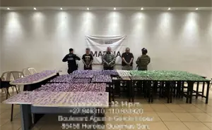 Operativo de la Marina en Guaymas deja tres detenidos y miles de dosis aseguradas