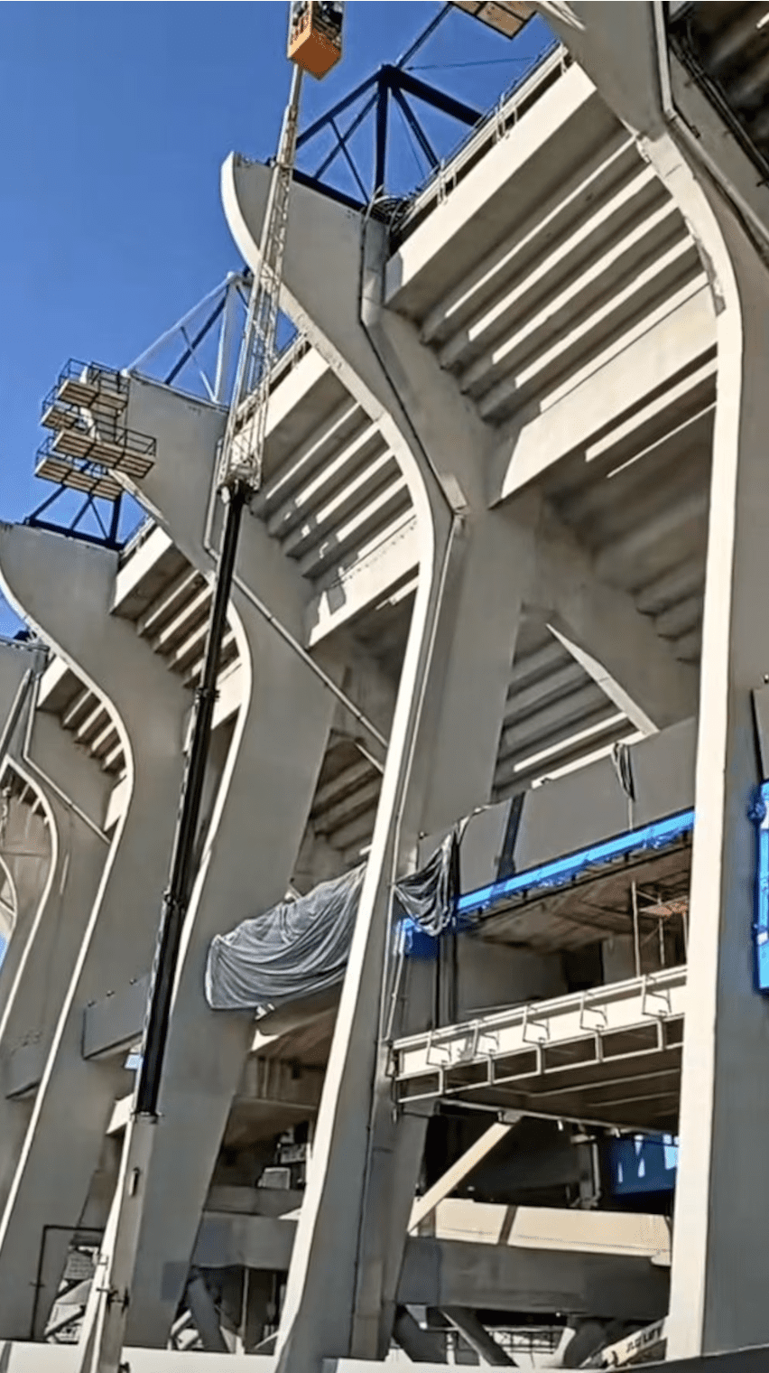 Avances del Estadio Azteca. Foto: cortesía.