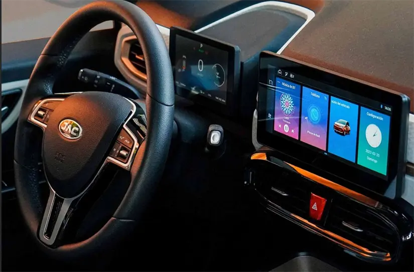 Interior del JAC E10X. Foto: Cortesía 