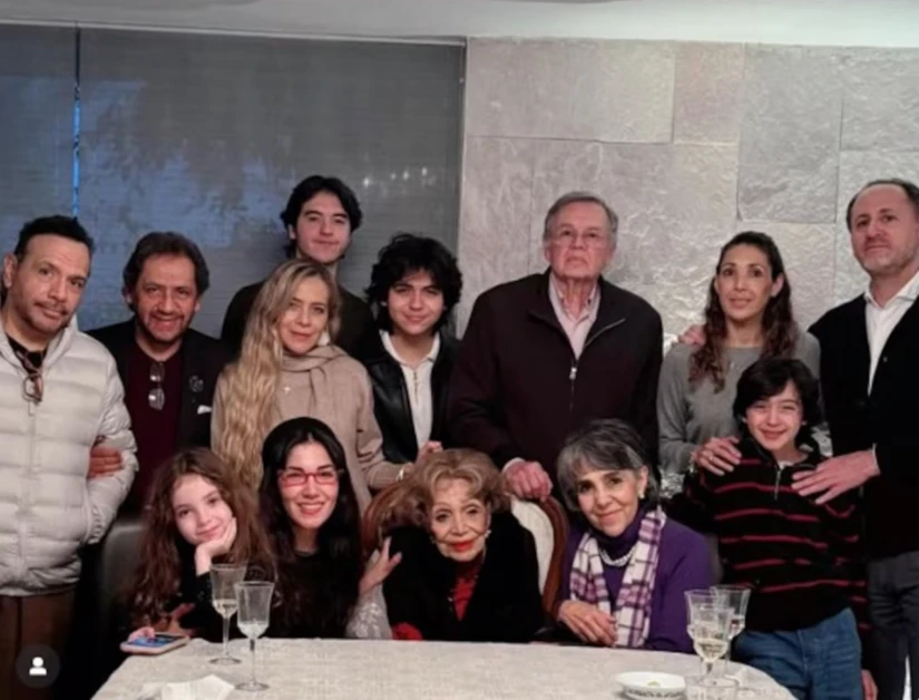 Cena de Año Nuevo de María Victoria con su familia. Foto: cortesía.