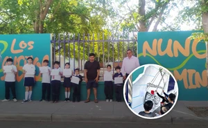 Murales que inspiran a volar: arte que siembra paz y sueños en la niñez de primarias de Laureles Pinos en Culiacán