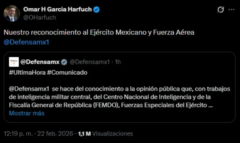 El Mencho es abatido durante operativo en Jalisco