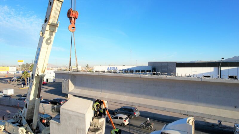 Reducirán carriles en Los Nogales por montaje de trabes en nuevo puente