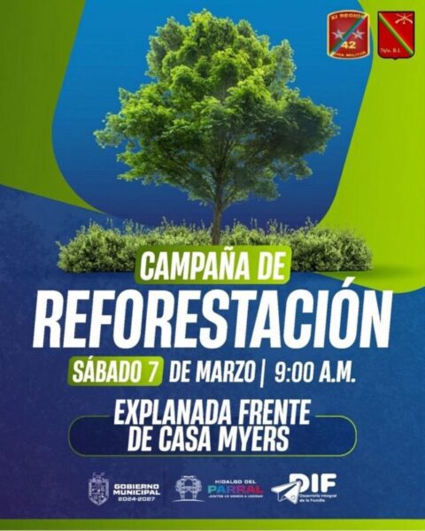 Invitan a campaña de reforestación este sábado en Parral