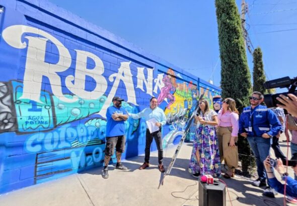 Devela JMAS Chihuahua nueve murales para promover la cultura del agua