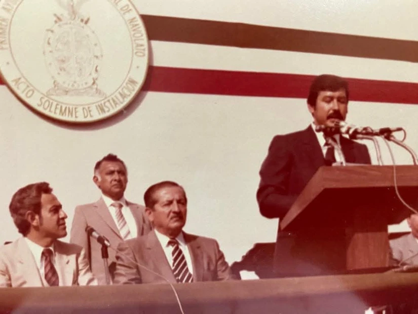 Antonio Yamaguchi Hernández ofreció su primer discurso como presidente municipal el 31 de diciembre de 1983.