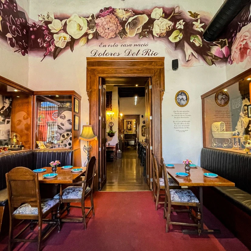 Así se ve actualmente la casa donde nació Dolores del Río en Durango. Foto: Mendoza Restaurante Antiguo