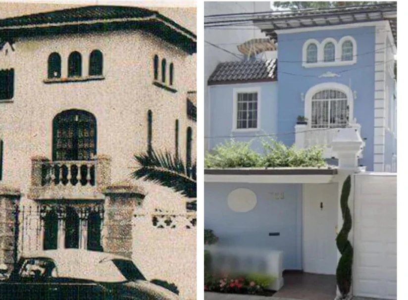 El antes y el después de la casa de Pedro Infante en la Narvarte. Foto: Cortesía