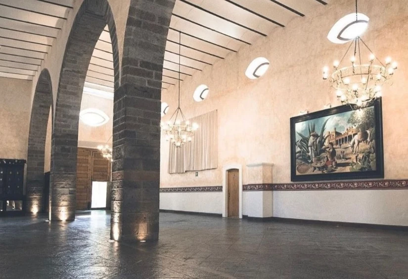 Interior de la Hacienda San Francisco Soltepec en la actualidad. Foto: Cortesía