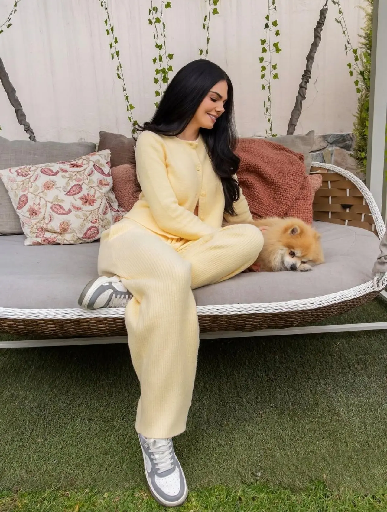 Jardín de la mansión de Livia Brito. Foto: instagram