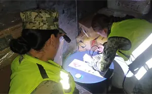 Lo que encontraron en un camión de paquetería en Topolobampo encendió alertas navales