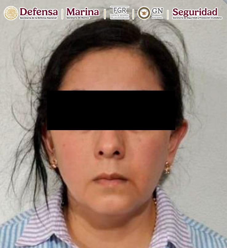 Una de las mujeres detenidas.