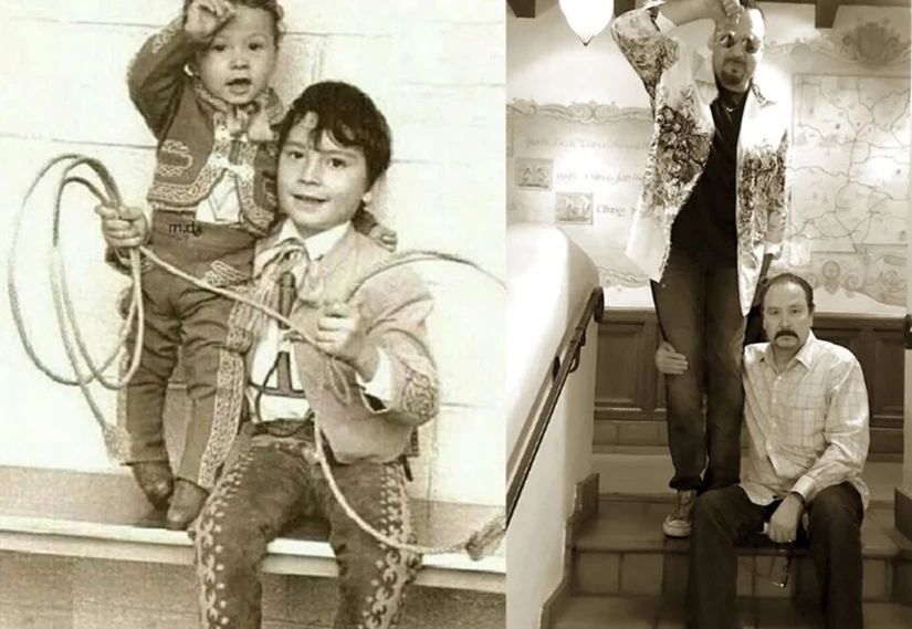 Así lucían Pepe y Antonio Aguilar cuando eran unos niños.