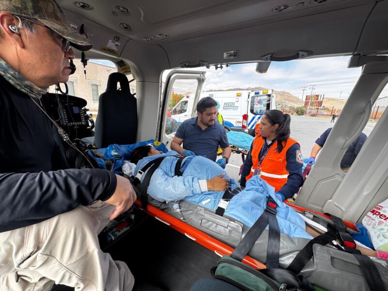 Realizan traslado aeromédico por embarazo de alto riesgo