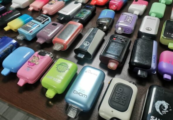 Destruyen vapeadores y objetos asegurados en Cuauhtémoc