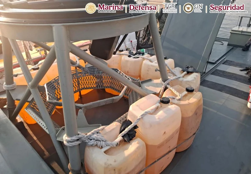 Aseguran casi una tonelada de cocaína en Chiapas tras operativo en altamar