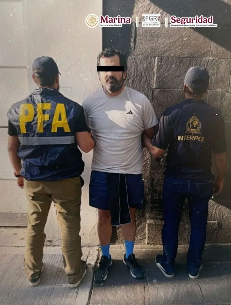 Cae en Argentina mexicano buscado por Interpol; así lo informó el gabinete de seguridad