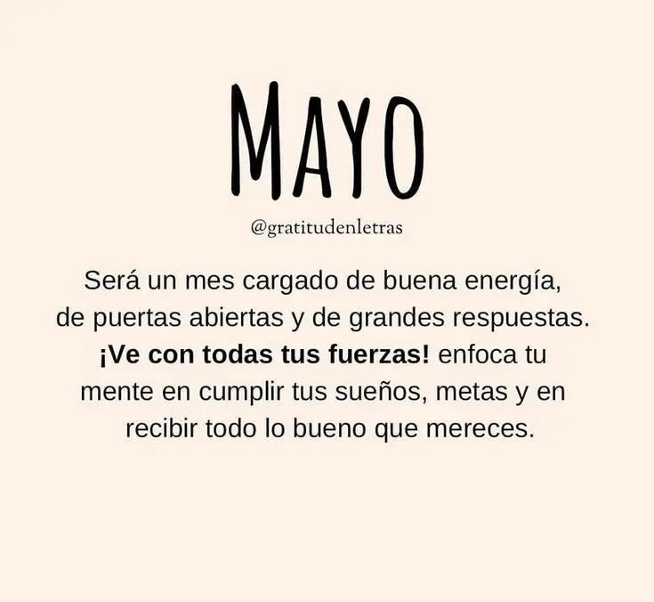Frases bonitas para celebrar el mes de mayo