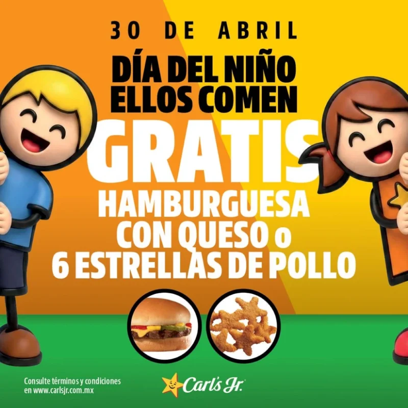 Hamburguesas gratis en Carls Jr. por el Día del Niño 2026: así puedes obtener la promoción