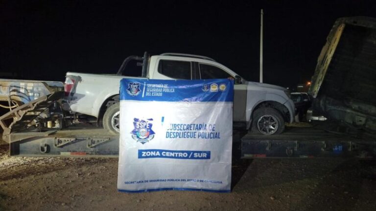 Aseguran cinco vehículos tras operativo en Aldama