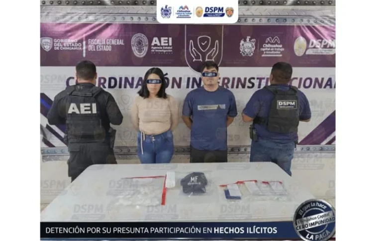 Cateo en vivienda destapa narcoactividad y deja pareja detenida con decenas de dosis
