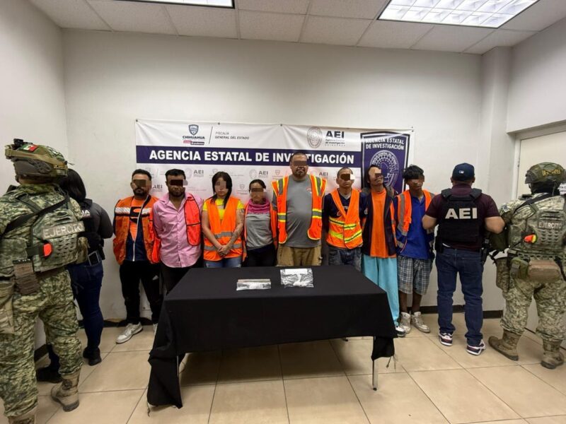 En cateo a ‘picadero’, captura COE a ocho personas en posesión de drogas