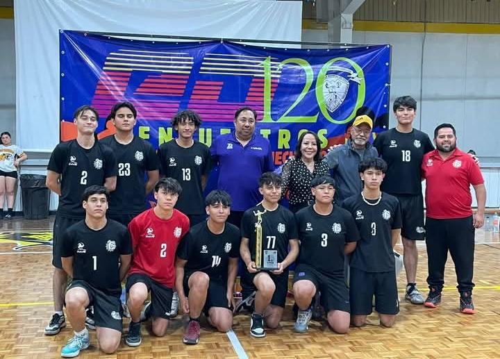 Gana CBTis 122 torneo de vóleibol por 120 aniversario del IByCENECH