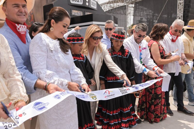 Maru Campos encabeza delegación chihuahuense en el arranque de la Feria Nacional de San Marcos 2026