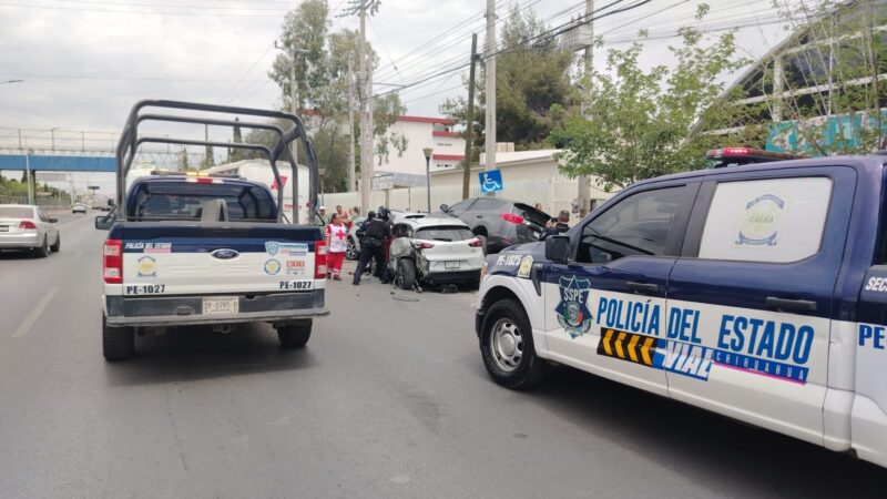 Provoca camión urbano carambola y atropellado