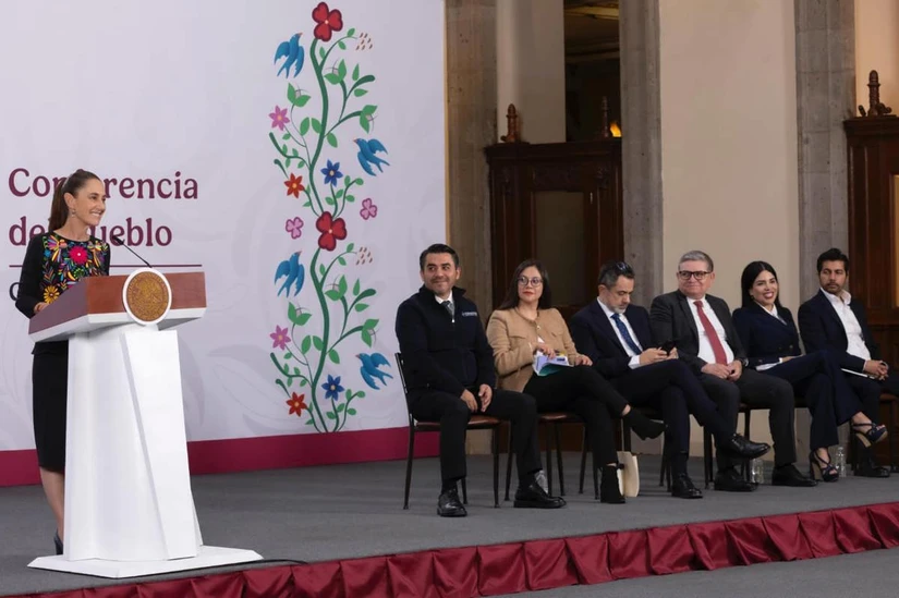 Claudia Sheinbaum, durante la conferencia de prensa La Mañanera.
